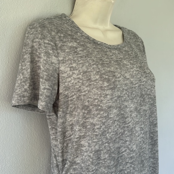 Emma’s Expressions Maternity gray crewneck short sleeve ruched tee medium - Picture 5 of 10